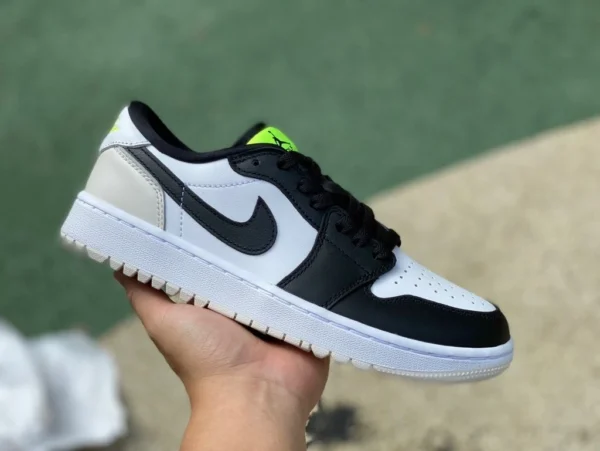 aj1 Golf weiß grau schwarz reines Original Air Jordan 1 Low Golf AJ1 weiß schwarz Golf Low Top DD9315-108