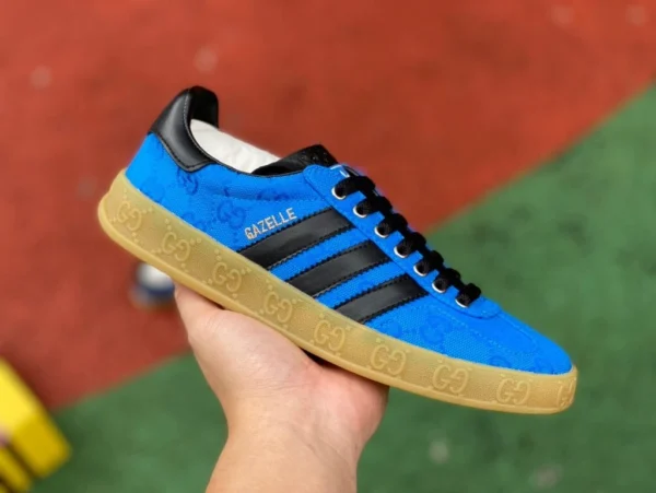 Gucci Canvas blau und schwarz Guangzhou Pure Original adidas Originals x GUCC Gucci Canvas Low-Top-Schnür-Modesneaker