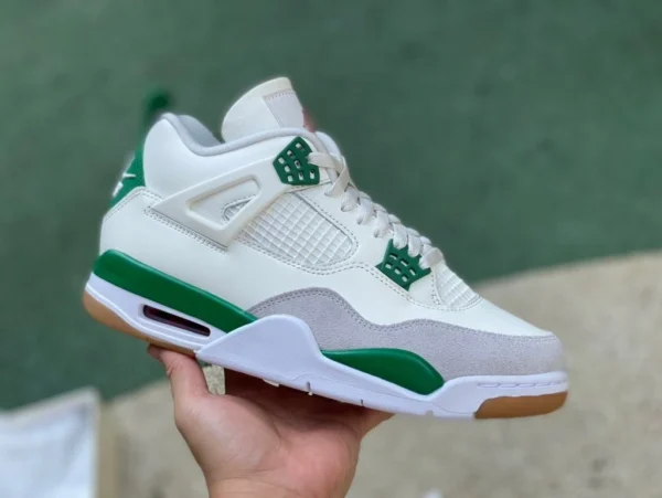 aj4sb gemeinsame weiße und grüne Sonderedition produziert von LJR Nike SB x Air Jordan 4 AJ4 Pine Green weiß, grün und türkis SB gemeinsame DR