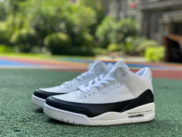 aj3 Lightning Cut Pure Original Air Jordan 3 x Fragment AJ3 Fujiwara Hiroshi Joint Schwarz und Weiß Big Lightning DA3595-100