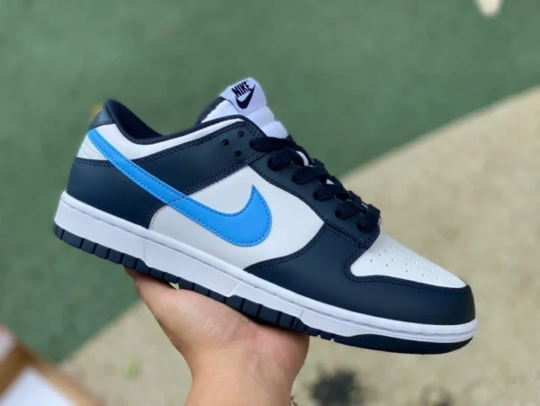 Dunk schwarz, weiß und blau reine Original-Nike-Dunk-Low-Cut-Sneaker SB FN7800-400