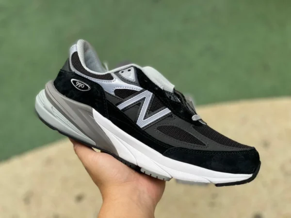 NB990v6 Schwarz und Grau Weiß New Balance M990V6 American Presidential Retro Reflektierende Freizeit-Laufschuhe für Herren und Damen M990BK6