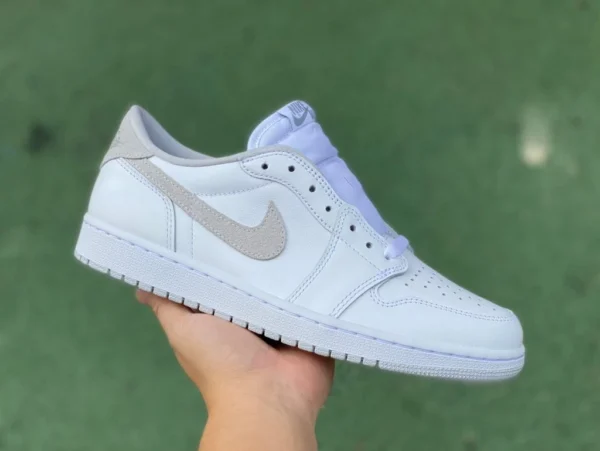 aj1 weiß grau niedrig Sonderedition ljr produziert Air Jordan 1 Low OG Neutral Grau grau weiß Joe 1 AJ1 Low Top CZ07