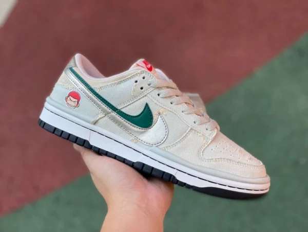 Dunk weißer und grüner Kirschblütenbaumpfad Nike SB Dunk Low Sakura Holzpfad Reisweißer und grüner Doppelhaken DZ2794-168