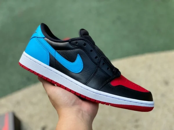 AJ1 Reverse Police Light Low DG Pure Original Air Jordan 1 Low OG AJ1 Reverse Police Light Schwarz Rot Blau Low-Top-Basketballschuhe CZ0775-046