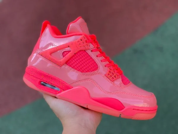 aj4 rosa Lackleder Air Jordan 4 Hot Punch AJ4 Joe 4 Infrarot-Lackleder Splash Ink AQ9128-600