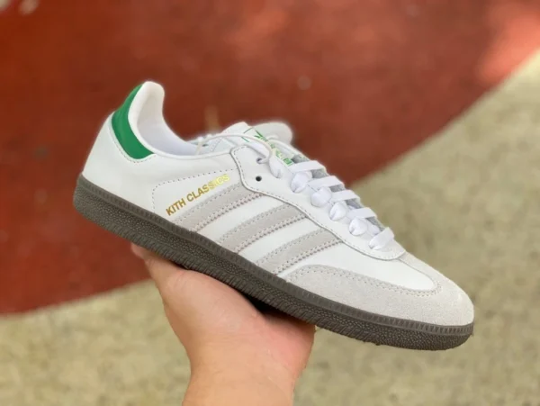 Adidas x KITH weiß und grün adidas x KITH Adidas weiß grau grün Samba Dexun Schuhe Low-Cut-Sneaker für Männer und Frauen FX5398