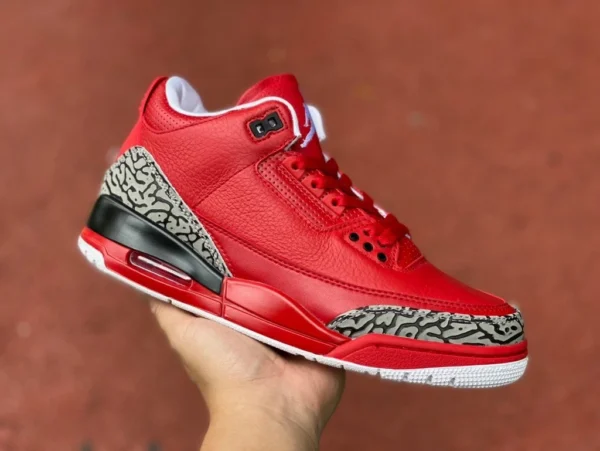 Aj3 Red Burst Pattern Air Jordan 3 Retro Di Khaled dankbare Retro-Basketballschuhe Herren rot AJ3-770438