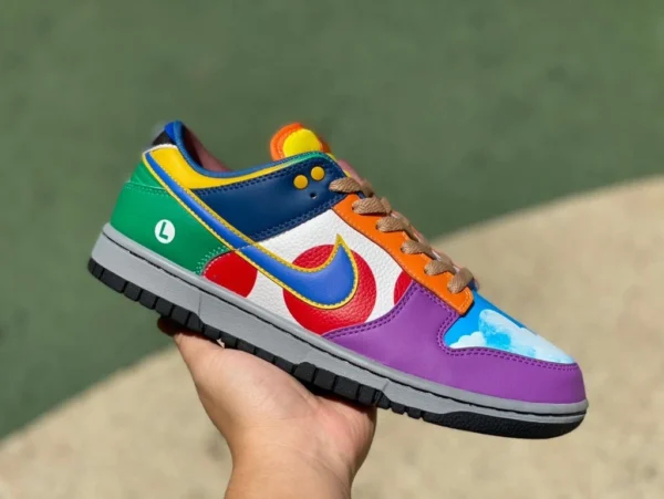 Dunk Mario Nike Dunk Low Free 99 weiß blau grün bunte Nähte Mandarin Duck Sneakers DH0952-100