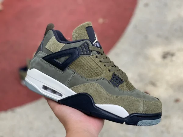 aj4 militärgrüner Patch G reines Original Air Jordan 4 Craft „Olive“ militärgrün AJ4 FB9927-200