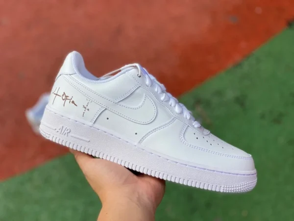 Air Force Pure White ts joint Travis Scott x Nike Air Force 1 Low AF1 reinweiße Low-Top-Air Force One-Sneaker CW2288-111