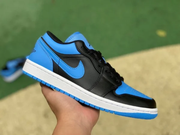 aj1 schwarz und blau low pure original Air Jordan 1 Low AJ1 schwarz und blau retro 553558041