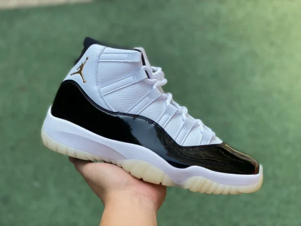 aj11 Kangkou Gold Brick CP Pure Original Air Jordan 11DMP Gold Brick Schwarz und Weiß High Top CT8012170