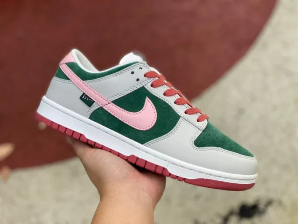 Dunk weiß rosa grün Wassermelone Nike Damenschuhe Dunk Low weiß rosa grün klangvolle Rose Wassermelone Mandarin Ente Retro-Sneaker FN8923061