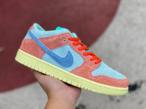 Dunk Orange und Cyan Nike SB Dunk Low Orange und Cyan Low-Top-Freizeitsport-Skateboardschuhe DV5429800