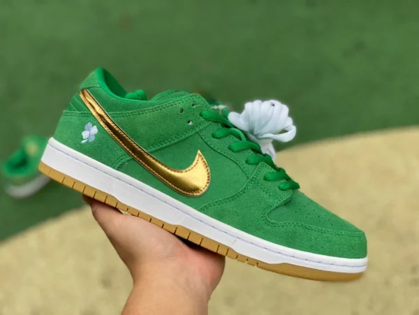 Dunk Green Gold Hook S2 Pure Original Nike Herren- und Damenschuhe Dunk Low Four-leaf Clover Green Gold Hook Low-Top-Sneaker BQ6817303