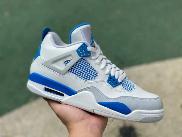 aj4 weiß und blau reines Original AIR JORDAN 4 RETRO AJ4 weiß und blau North Carolina limitierte Auflage 308497105