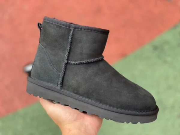 UGG Baumwollschuhe High Top schwarz UGG Tasman Wildleder einfache lässige Mode-Baumwollhausschuhe für Frauen