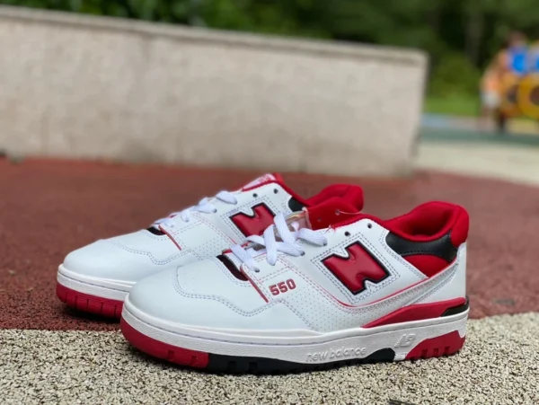 NB550 Weiß und Rot, reine Original-Retro-Basketballschuhe der New Balance 550-Serie für Männer und Frauen im gleichen Stil BB550SE1