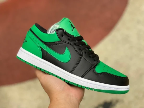 aj1 Lucky Green Black Low Air Jordan 1 Low Lucky Green Black Low Top vielseitige Sport- und Freizeitschuhe 553558065