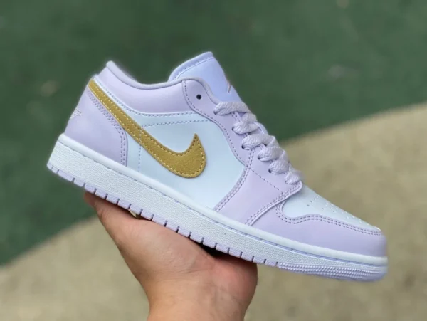 aj1 weiß lila niedrig rein original Air Jordan 1 Low AJ1 weiß lila niedrig retro DC0774-501