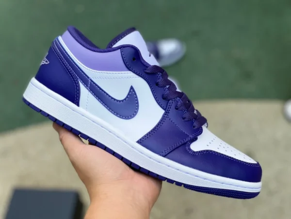 aj1 weiß und lila Low Pure Original Air Jordan 1 Low Purple AJ1 weiß und lila Low-Top-Retro-Basketballschuhe 553558-515