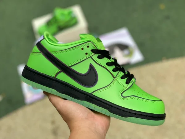 Dunk Powerpuff Girls Grün Pure Original Die Powerpuff Girls x Nike SB Dunk Low „Buttercup“ FZ8