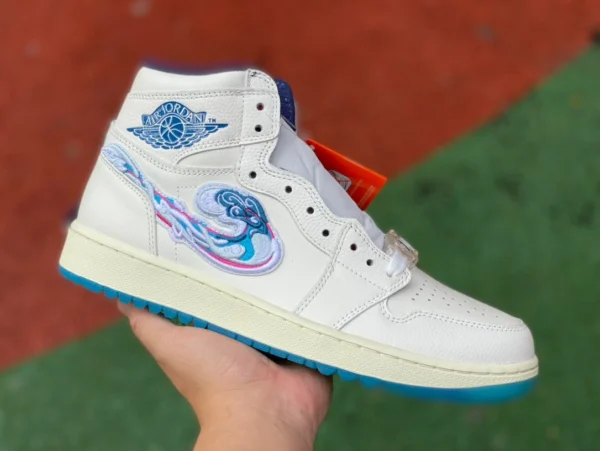 aj1 Weiß Rosa Blau High Top Michelle Wie West x Jordan Air Jordan 1 High Gof „Pebble Beach“ FV3565-100