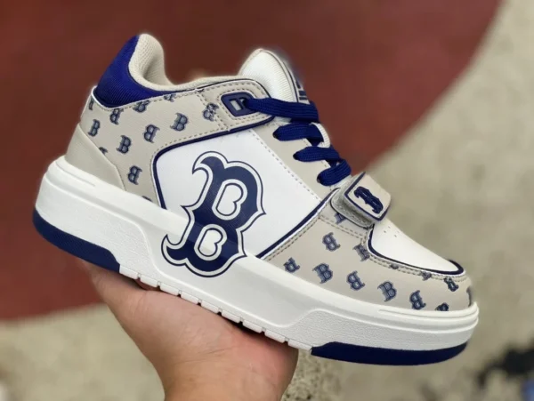 MLB weiß grau blau reine Original MLB neue NY Presbyopie Mode vielseitige und bequeme Männer und Frauen Paar Sport- und Freizeit-Sneaker 3ASXCDN3N