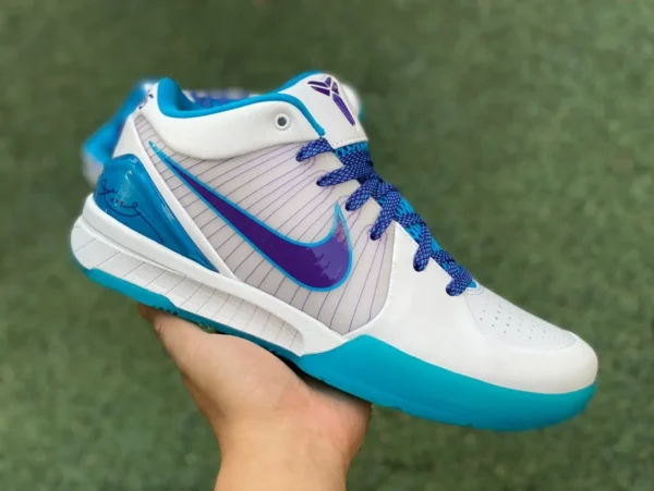 Kobe 4 Draft Day Hornets s2 Pure Original Nike Nike Zoom Kobe 4 ZK4 All-Star Blau und Weiß Tatsächliche Basketballschuhe Herren AV6339-10