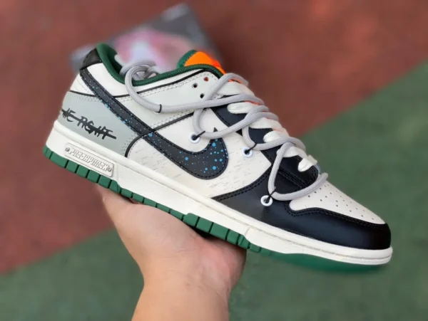 Dunk-Riemen schwarz und weiß, grau und grün Nike Dunk Low Low-Cut-Sneaker DD1391-300