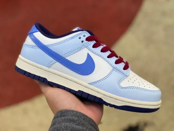 Dunk Rice Blue Wine Low NIKE DUNK LOW Rice Blue kontrastierende trendige Low-Top-Freizeit-Sneaker FV8113-141