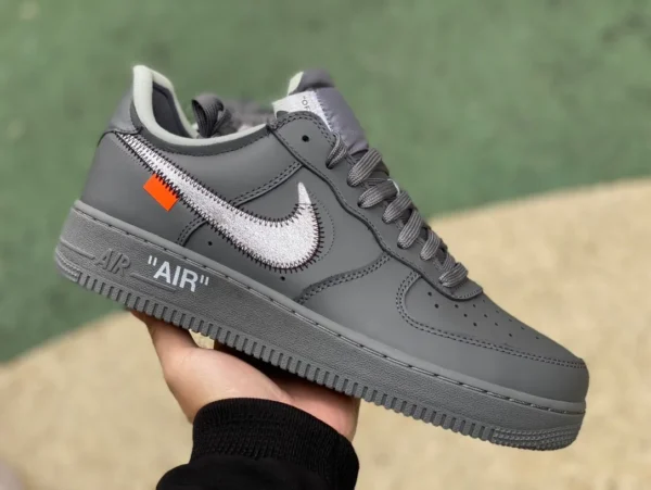 Air Force AF1 ow grey OFF-WHITE x Nike Air Force 1 Low „Ghost Grey“ Low-Top-Sneaker DX1419-500