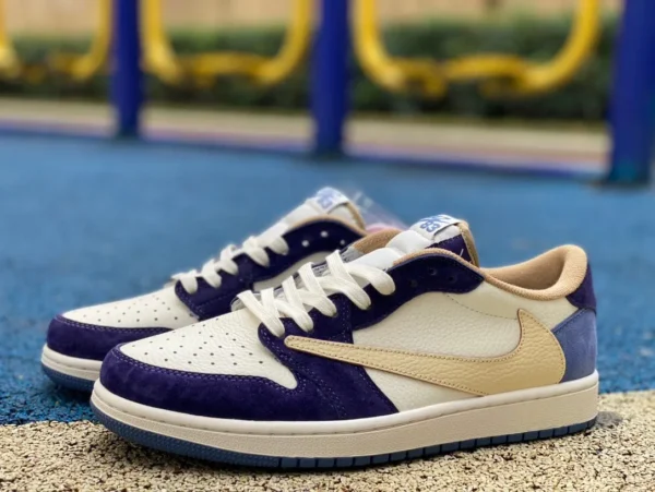 aj1 Barb Low Weiß Blau Lila Tracis Scott x Air Jordan 1 Low Golf TS Joint Barb DN7866-808