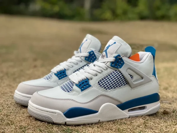 aj4 weiß und blau T1 reines Original A Jordan Air Jordan 4 „Military Blue“ 2024 weiß und blau Replik FV5029-141