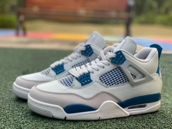 aj4 weiß blau cp pure original A Jordan Air Jordan 4 „Military Blue“ 2024 weiß blau Replik FV