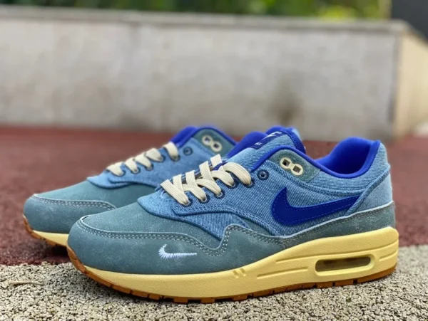 Max1 Denim Blue Nike Air Max1 Premium Denim Blue Low-Top-Retro-Laufschuhe DV3050-300