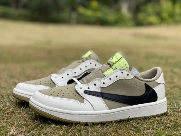 aj1 barb low avocado T1 pure original Air Jordan 1 Low Golf TS joint barb 6.0 olivgrün FZ3124-200