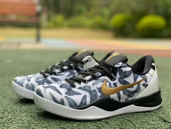 Kobe 8 Weiß Blau Schwarz Gold S2 Pure Originalversion ist 0,5–1 Nummer zu klein. Nike Kobe 8 Protro Herren-Basketballschuhe, schlicht und bequem, niedrig geschnitten, FV6325-100