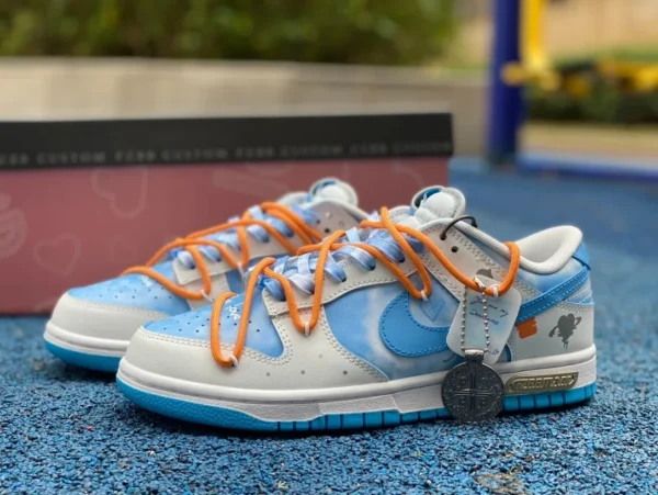 Dunk Summer Clear Cloud Strap Nike Dunk Low FZBB Summer Clear Cloud Clear Sky Love Geschenkbox Feuerfarbe Umschlag Low-Cut-Sneaker North Carolina Blau DV0831-001