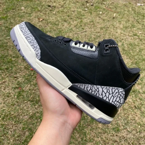 AJ3 Black Coconut Milk T1 Pure Original Air Jordan 3 AJ3 Black Burst Pattern Retro Mid-Top-Basketballschuhe CK9246-001