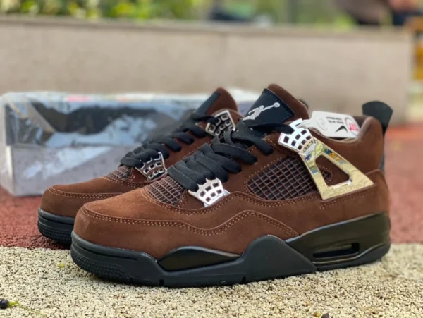 aj4 Brown Black Metal Air Jordan 4 Black Brown Metal Liquid AQ9129-002