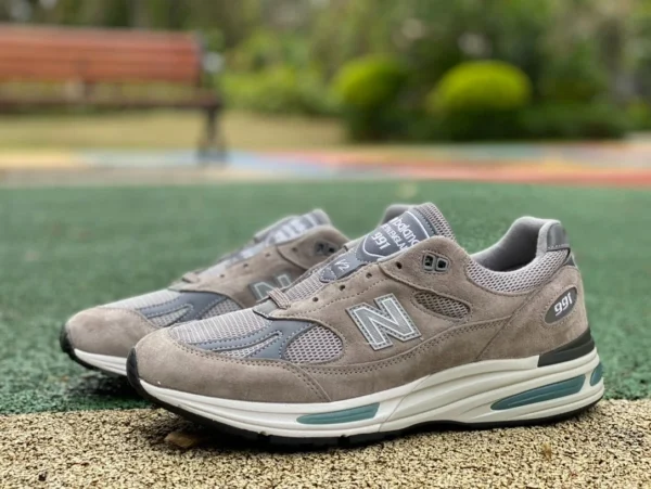 NB991 Ahnengrau-Grün-Präsidentenversion New Balance NB991V2 In Großbritannien hergestellte Retro-Ancestral-Graugrün-Low-Top-Freizeitsport-Laufschuhe U991GL2