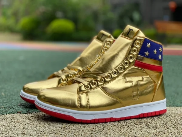 Trump Never Surrender Never Surrender Gold Sneakers Never Say Die DIY Donald Trump Never Surrender Never Surrender