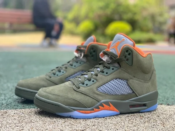 aj5 olivgrün speziell für ljr produziert Air Jordan 5 RetroOlive AJ5 olivgrün High Top DD0587-308