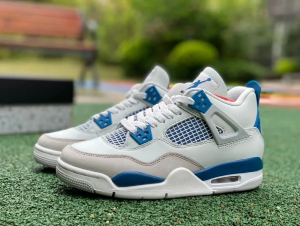 aj4 weiß und blau Damen Real Shot Cut Piece Pure Original Air Jordan 4 AJ4 weiß und blau 2024 Version Retro-Basketballschuhe FV5029-141