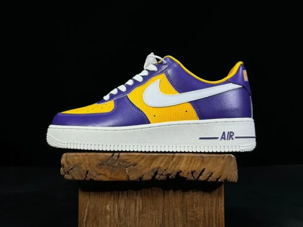 Air Force AF1 Purple Gold Lakers reines Original Nike AIR Force 1 Low Air Force 1 Purple Gold Lakers FJ1408-500