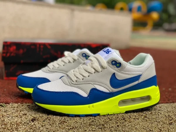 Max1 Weiß Grau Blau Grün Nike Air Max 1 Herren Low-Top Retro Casual Laufschuhe HF2903-100