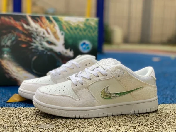 Dunk Pure White Year of the Dragon Limited Nike Dunk Low Year of the Dragon Ao Bingsan Taizi Low-Top-Freizeitsneaker DV0831-101