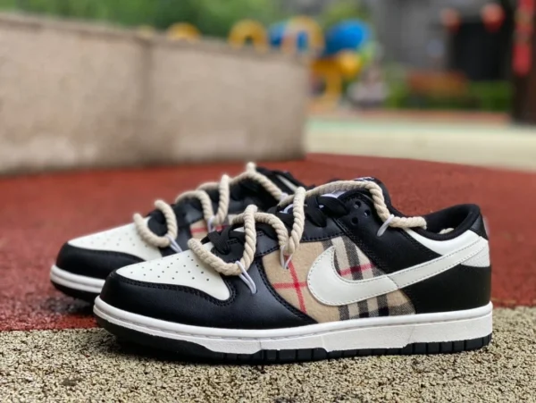 Dunk-Riemen Burberry Nike Dunk Low Low-Top-Freizeitsneaker DD1391-100